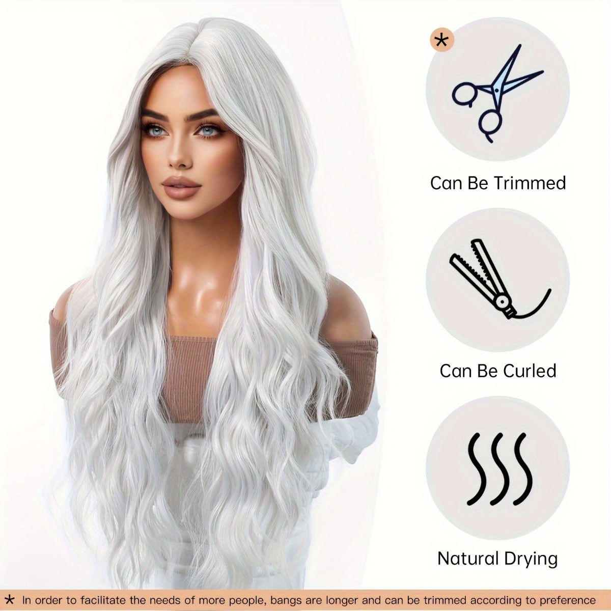 Hair Care For Wavy Hair - Peruca de fibra sintética da marca
