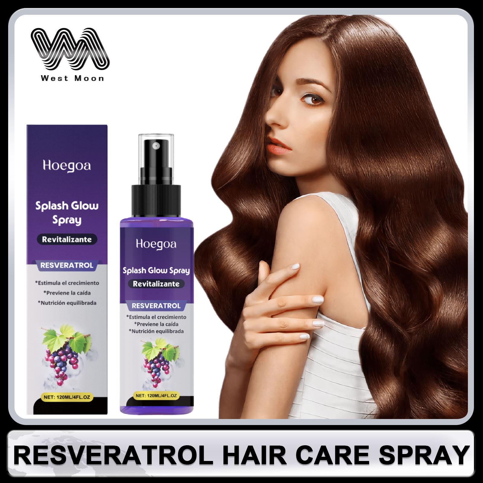 Hair Care Nature - Resveratrol spray de cuidados capilares anti