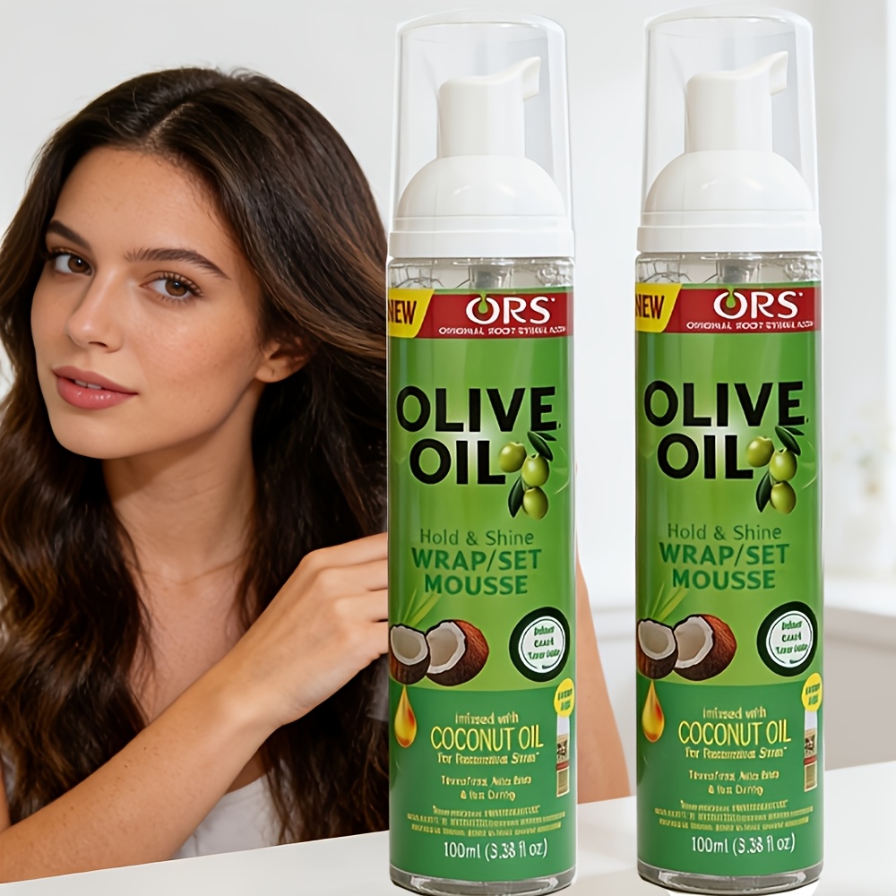 Hair Care Olive Oil - Mousse Modeladora para Cabelos Cacheados, Espuma
