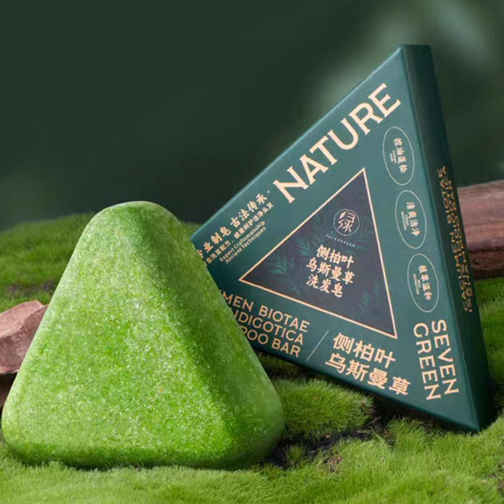 Hair Care Nature - Barra de shampoo triangular natural, sabonete