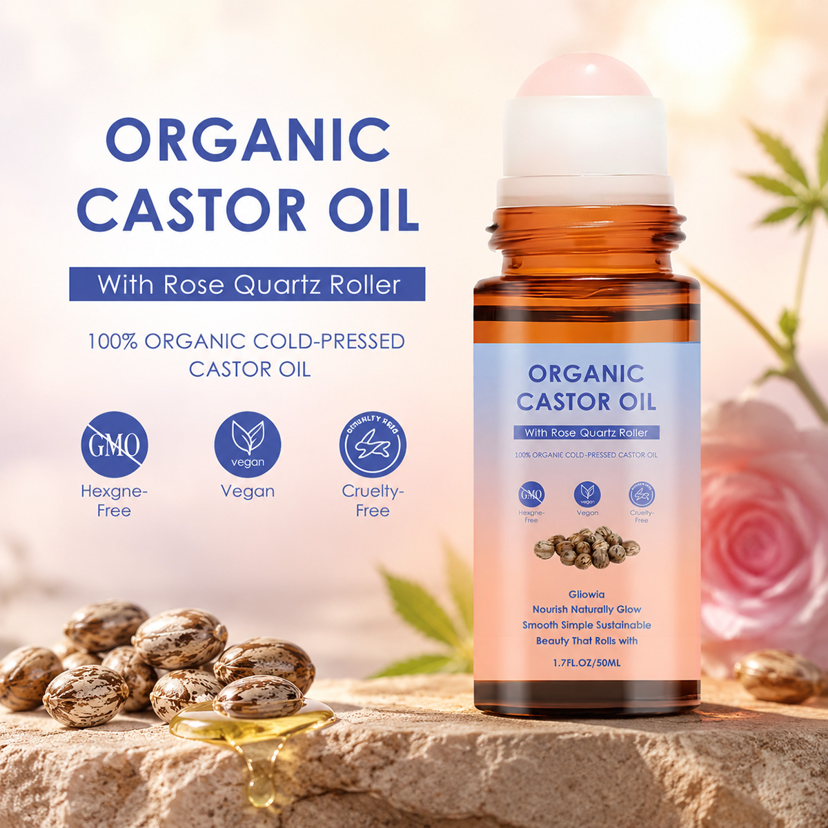 Castor Oil Cold Press - Óleo de Rícino Orgânico com Aplicador