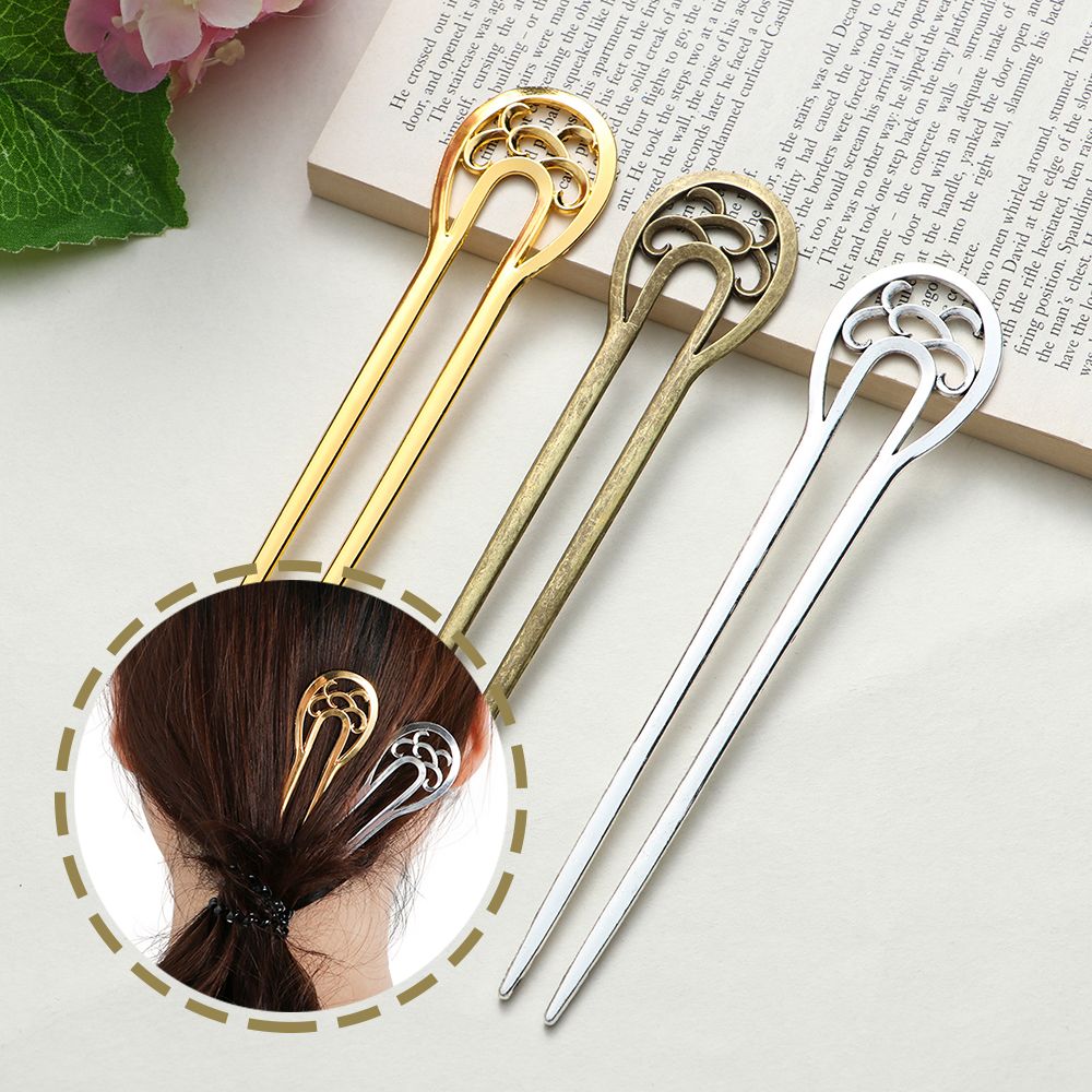 Hair Care For Wavy Hair - U-Shaped Hair Stick Hairpin, Double Wavy