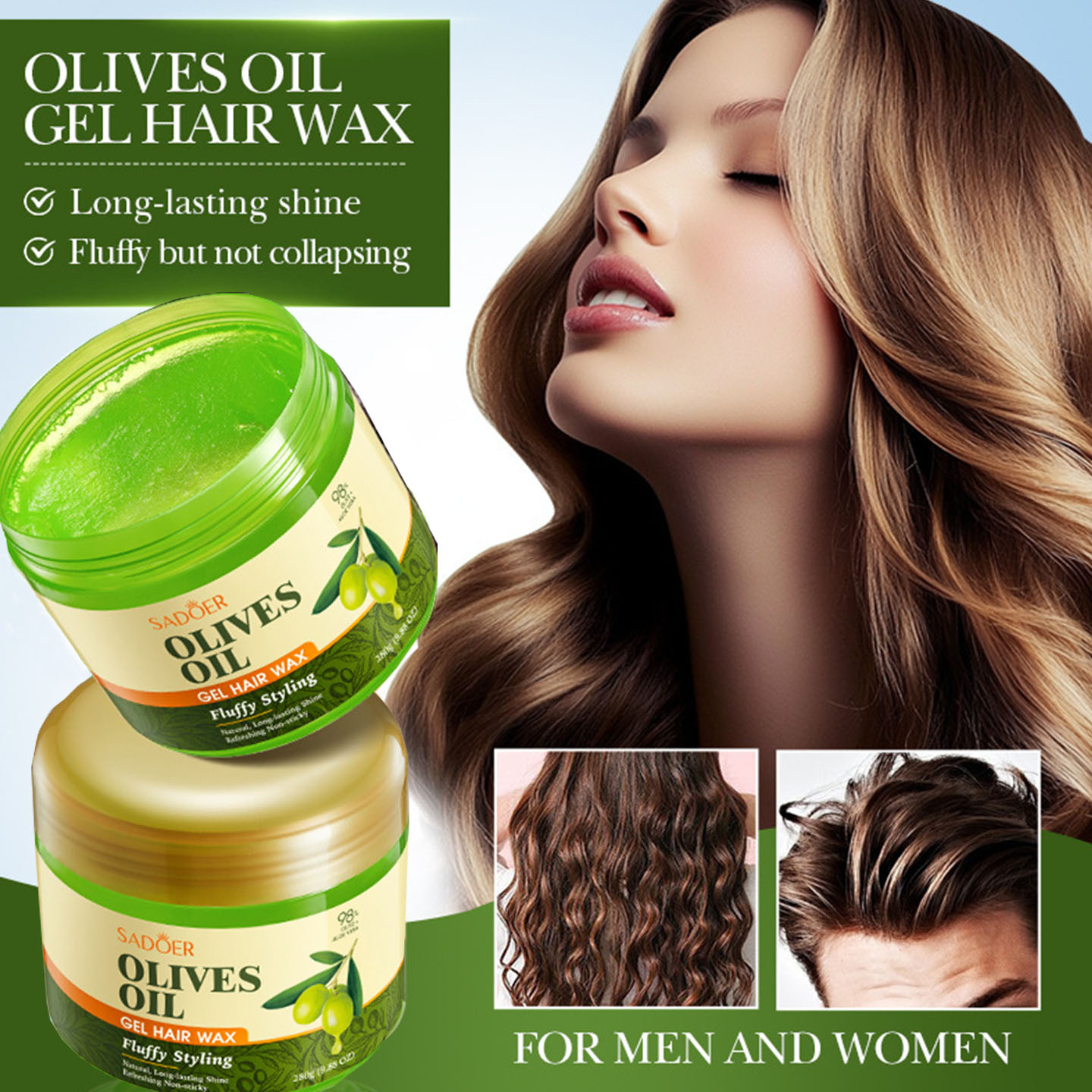 Hair Care Olive Oil - Gel Modelador Nutritivo de Óleo de