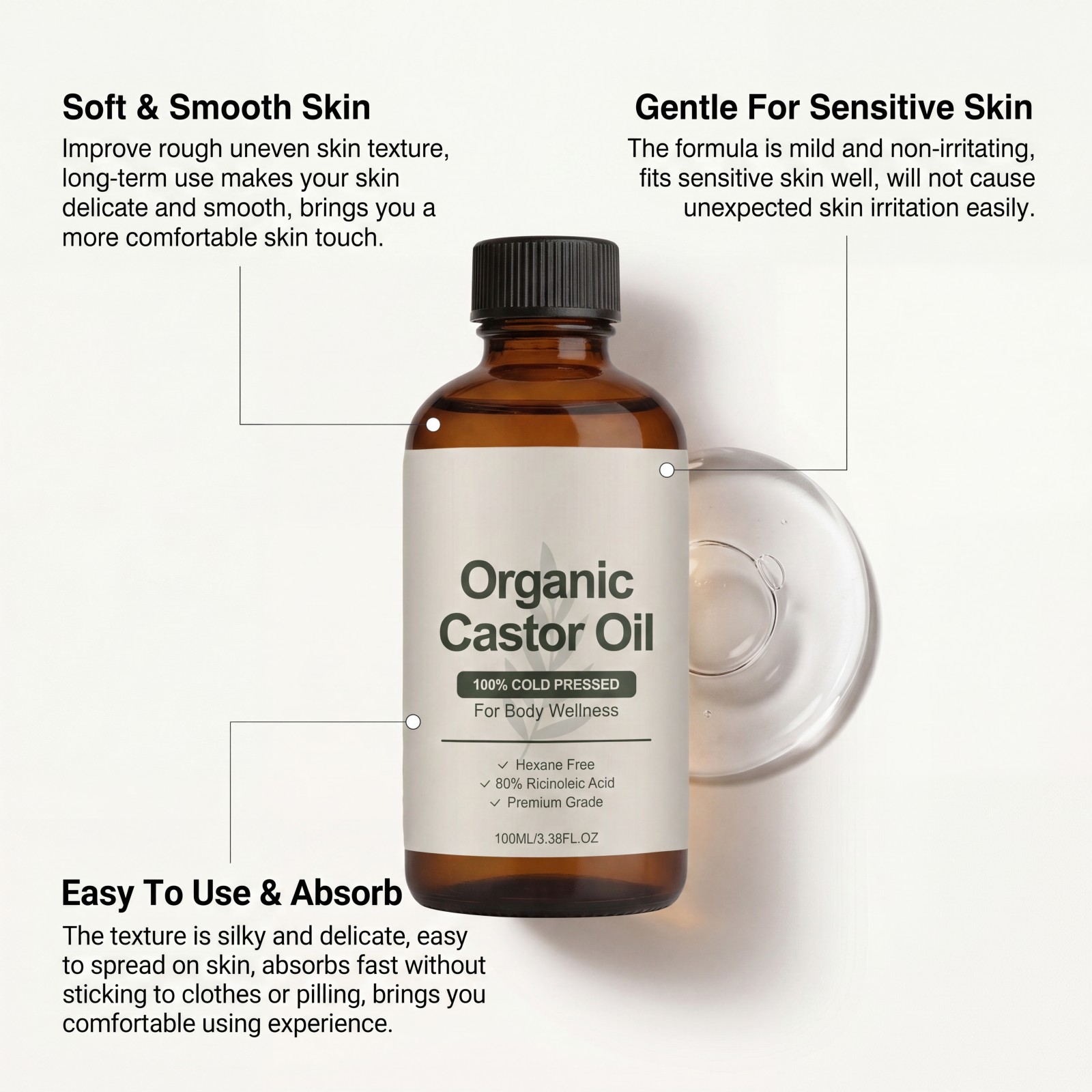 Óleo Hidratante Corporal Orgân - Castor Oil Cold Press avaliação e preço