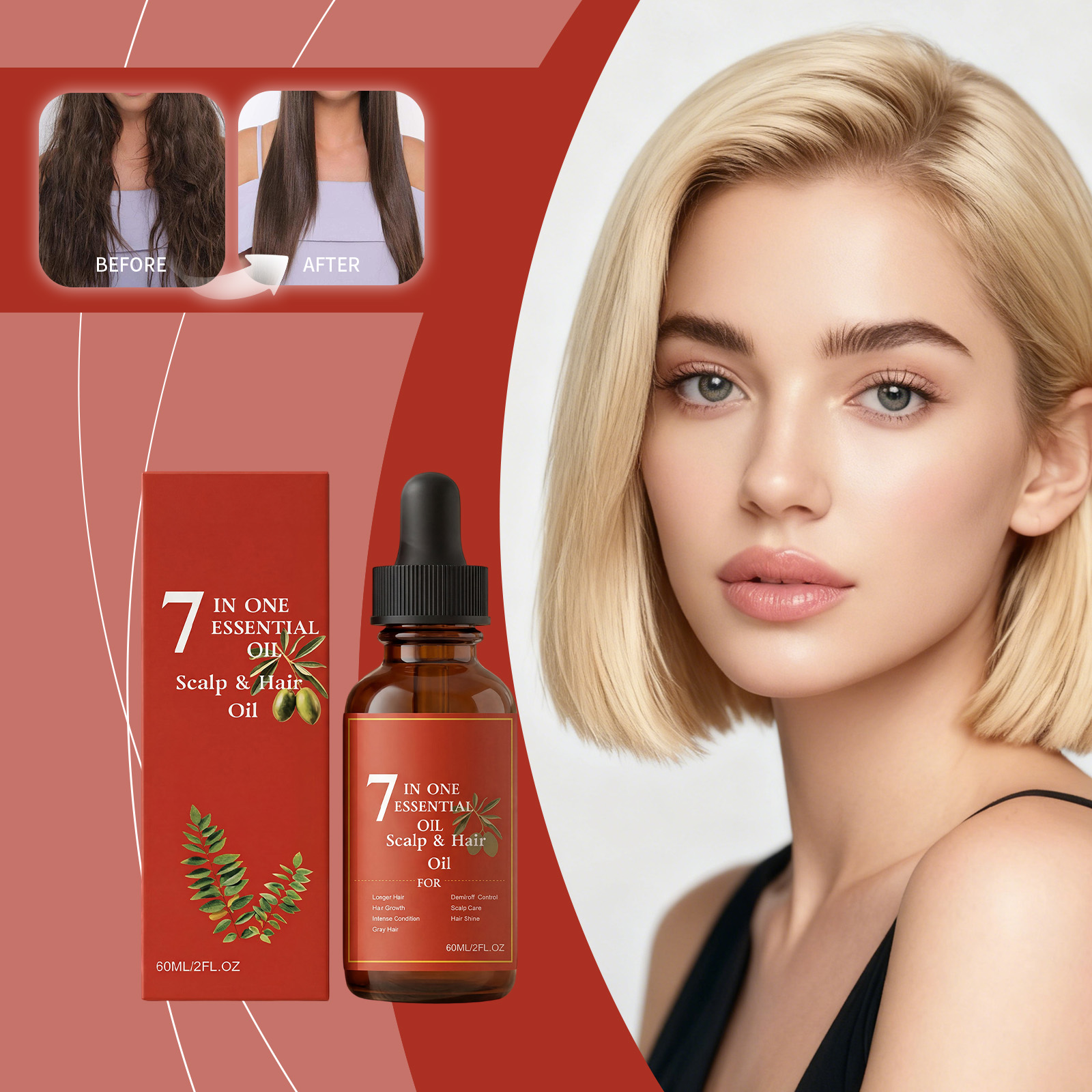 Óleo Essencial para Cabelo 7 e - Hair Care Olive Oil avaliação e preço