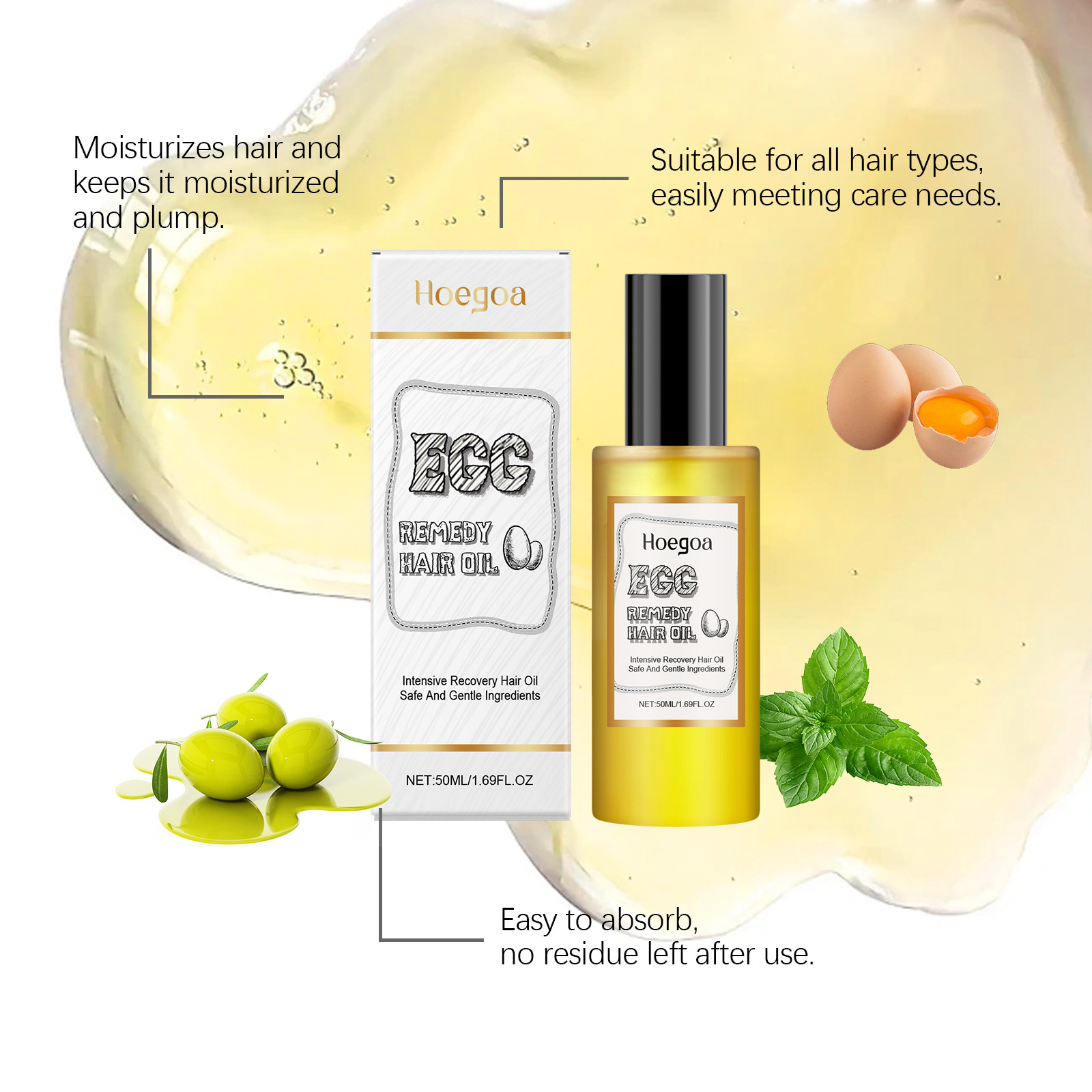 Ovo remédio óleo de cabelo res - Hair Care Nature avaliação e preço