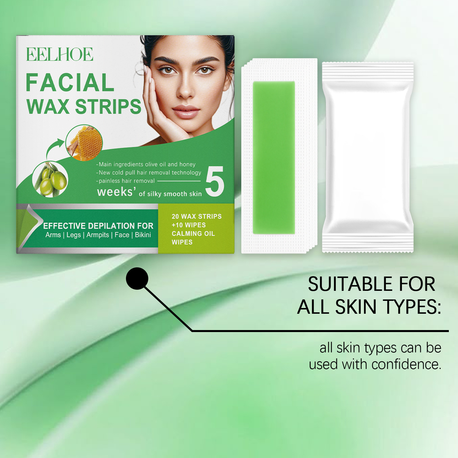 Eelhoe Cera Depilatória Facial - Hair Care Olive Oil avaliação e preço